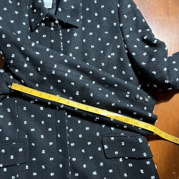 Don Caster Silk Polka Dot Jacket Womens 6 Professional Office Preppy Mature Boxy - Picture 12 of 12